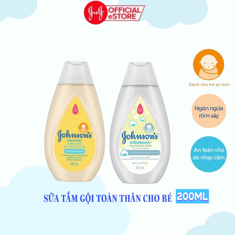 [Chính hãng] Sữa Tắm Gội toàn thân Johnson's Baby 200ml