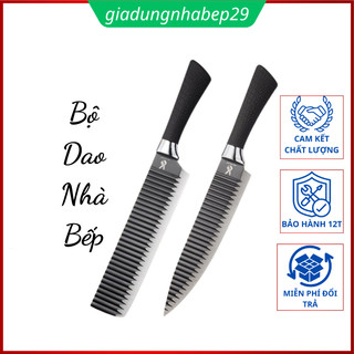 Dao thái thịt gọt hoa quả gợn sóng chống dính tay cầm chống trượt siêu sắc bén