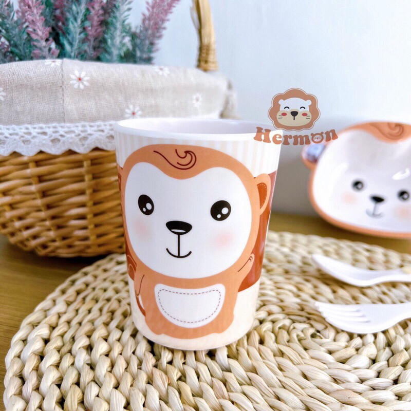 Set ăn dặm 5 chi tiết Hermon hình thú siêu đáng yêu cho bé ăn dặm