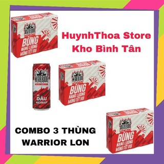 Combo 3 thùng 24 lon nước tăng lực warrior 325ml
