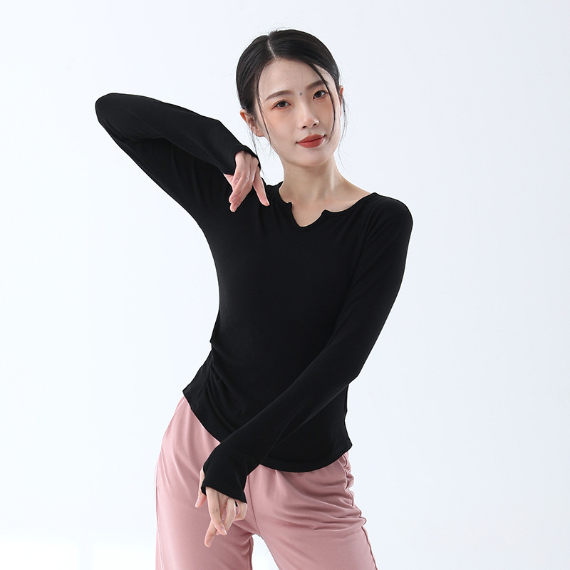 Áo Giữ Nhiệt, Áo Múa, Áo Yoga, Áo Dance, Chất Thun Co Dãn, Áo Xếp Ly Không Lộ Bụng