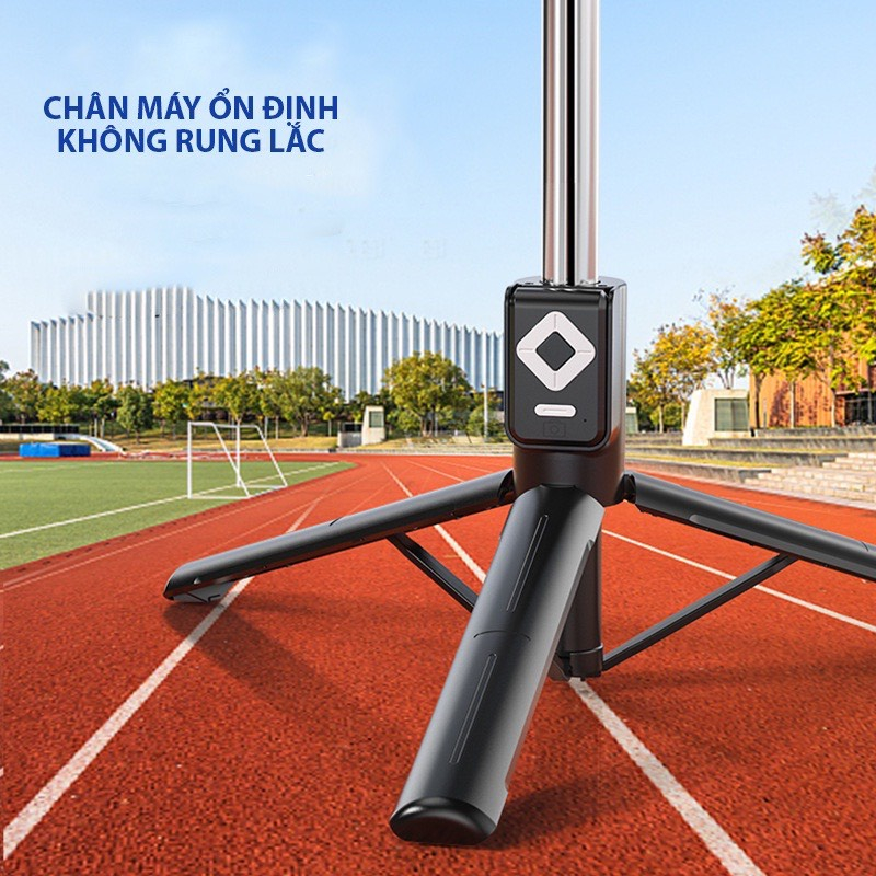 Gậy chụp ảnh 3 chân thế hệ mới, có đèn led trợ sáng, Gậy selfie chụp hình, tự sướng,bluetooth điều khiển từ xa
