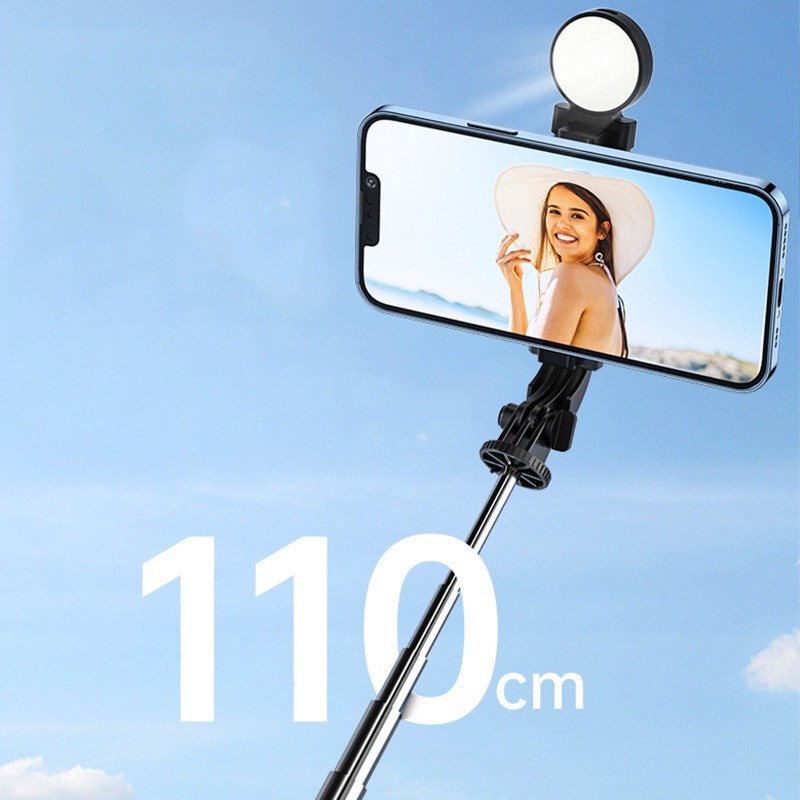 Gậy chụp ảnh 3 chân thế hệ mới, có đèn led trợ sáng, Gậy selfie chụp hình, tự sướng,bluetooth điều khiển từ xa
