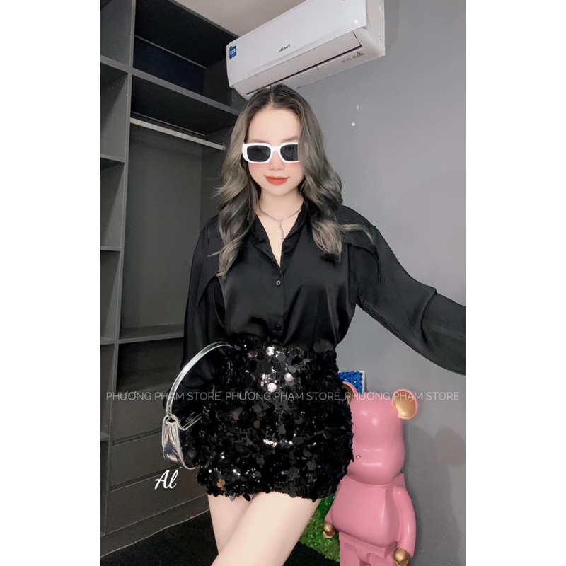 Chân váy kim sa siêu tôn dáng