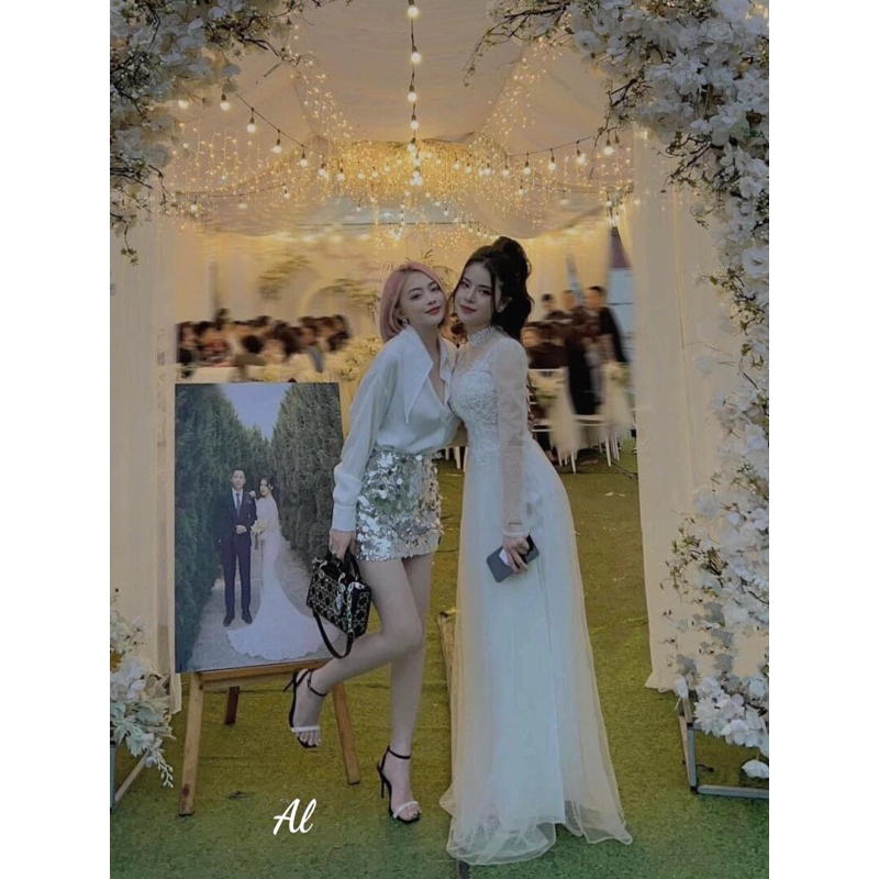 Chân váy kim sa siêu tôn dáng