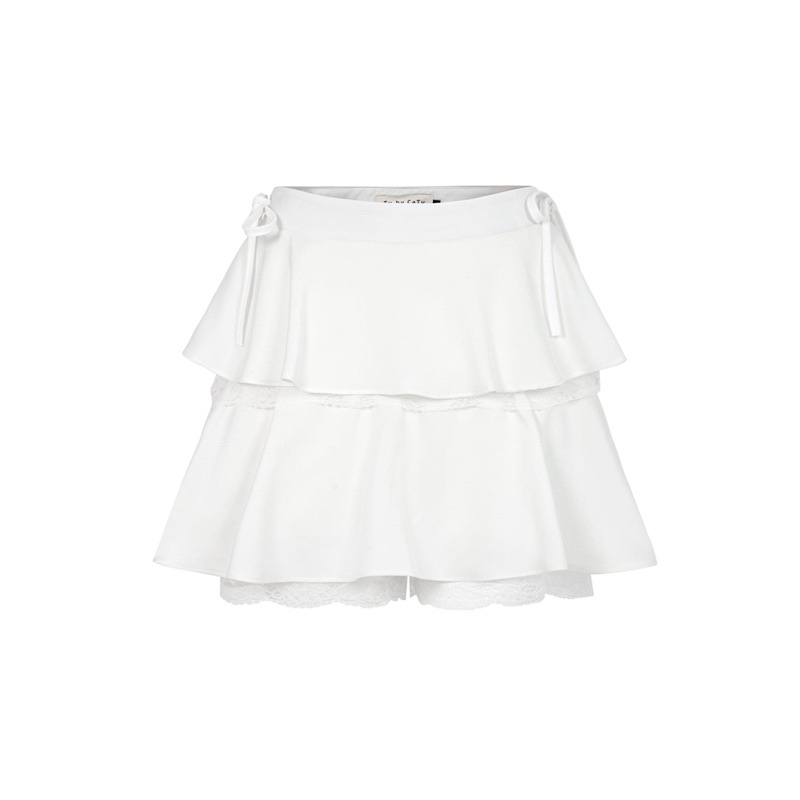 TUBYCATU | Chân váy hai tầng phối ren Nomi Skirt 2 màu Đen/ Trắng