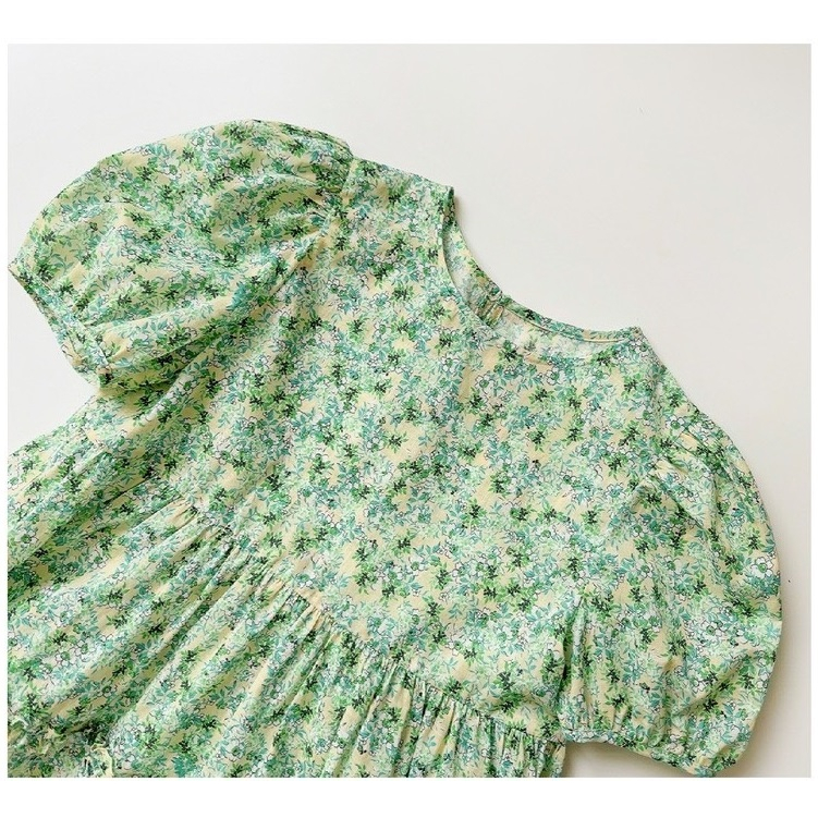 Váy đầm bé gái hoa nhí xanh 9-36 kg size nhí nhỡ đại G32