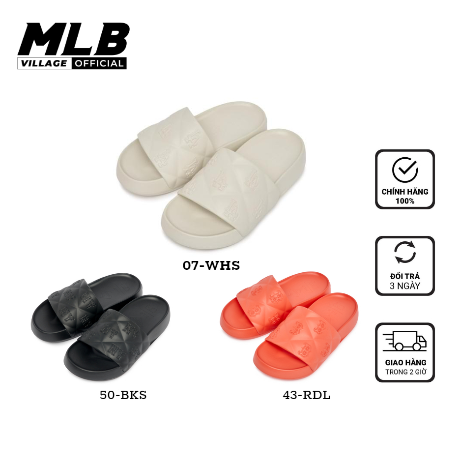 Dép MLB Chính hãng - Dép MLB Chunky Bouncer Slide 3ALPFBS33