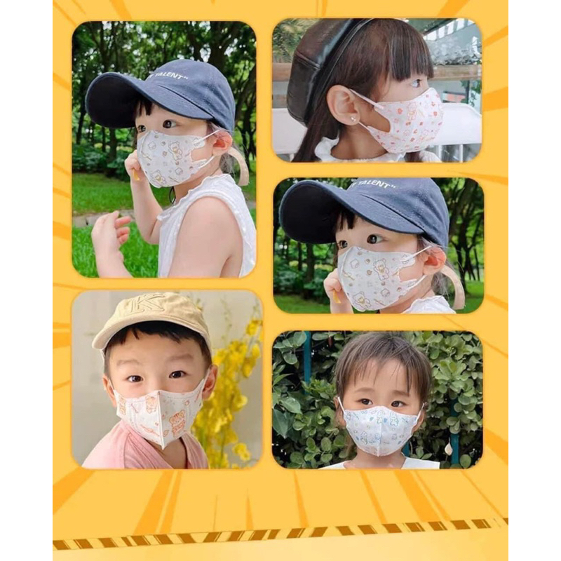 THÙNG 50 CHIẾC KHẨU TRANG 5D MASK QUAI THUN CHO BÉ, KHẨU TRANG CHO BÉ TỪ 2-10 TUỔI