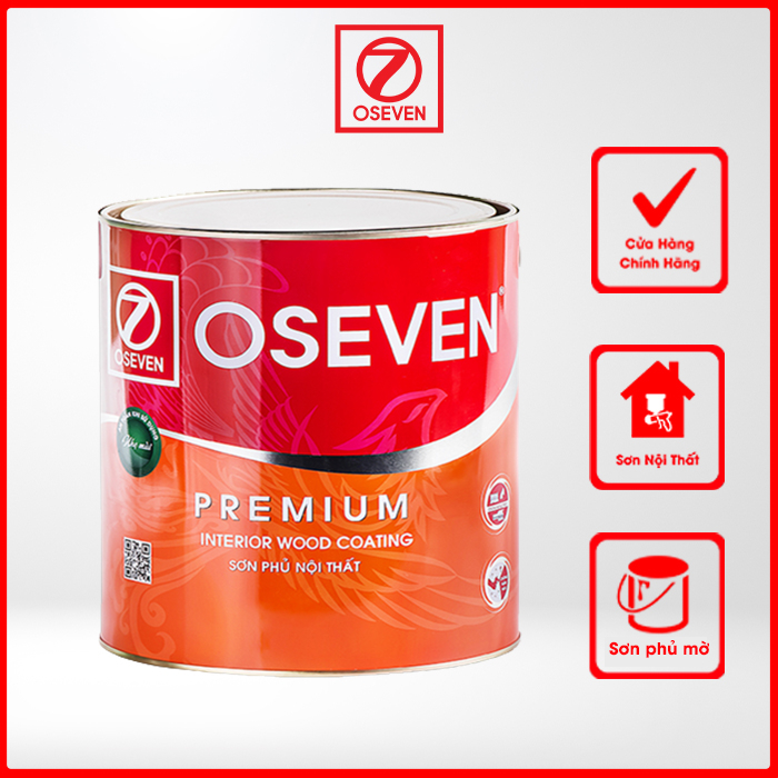 OSEVEN Sơn nội thất - Sơn phủ mờ gỗ PU trong nhà chống trầy xước K77 (50% - 100%)