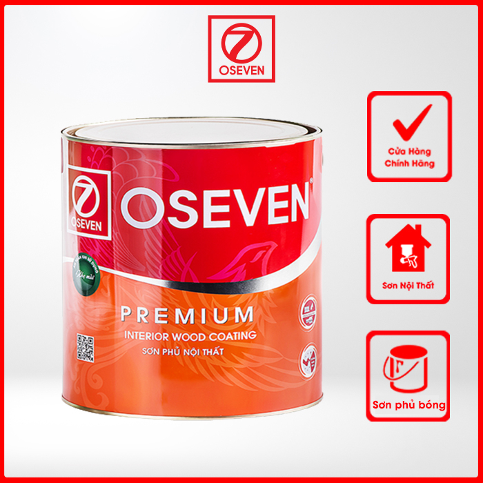 OSEVEN Sơn nội thất - Sơn phủ bóng gỗ PU trong nhà (màu 2099/2099B/2007/2247/7788/5555)