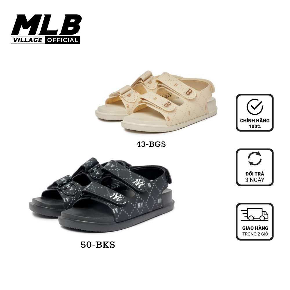Dép Xăng Đan MLB Chính Hãng - Dép Sandals MLB Chunky Diamond Monogram