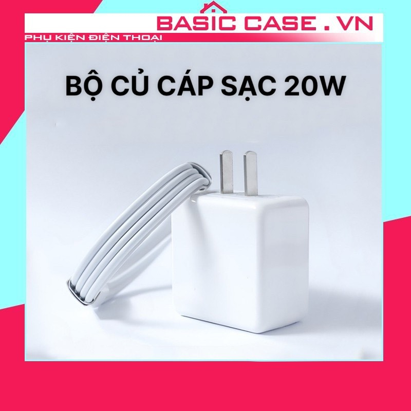 Bộ củ cáp sạc nhanh 20w ( Củ PD 20W + Cáp Type-C ) cho điện thoại IP 7PLUS X XSMAX 11 12 13 14 pro max promax plus