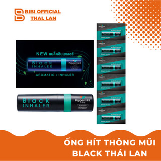 6 ống hít đen 2 đầu black inhaler peppermint thái lan