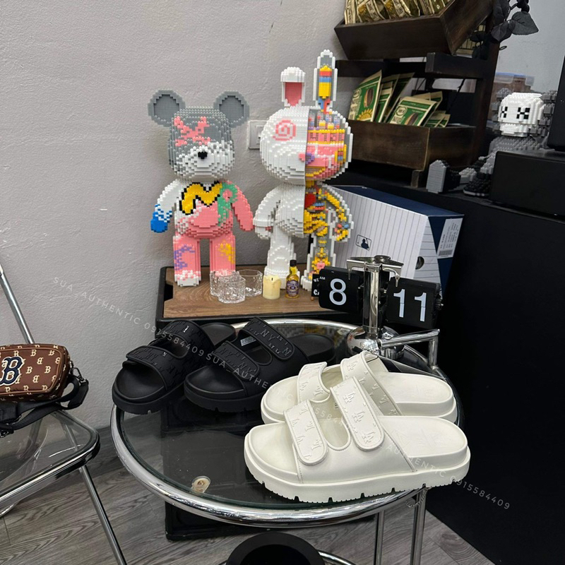 Dép MLB Chính Hãng - Dép MLB Chunky Bouncer Two Strap 3ALPCBT33