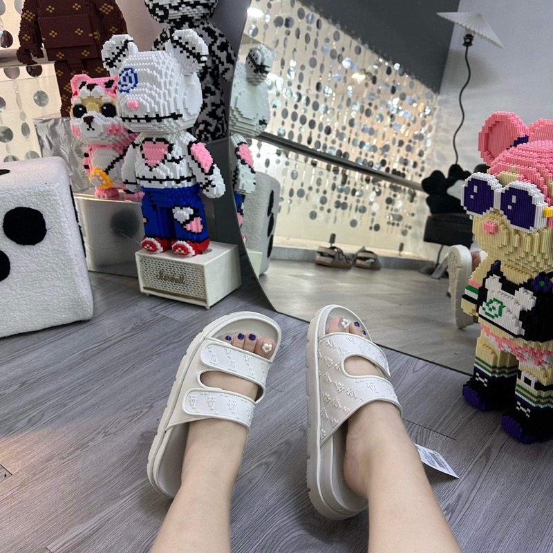 Dép MLB Chính Hãng - Dép MLB Chunky Bouncer Two Strap 3ALPCBT33