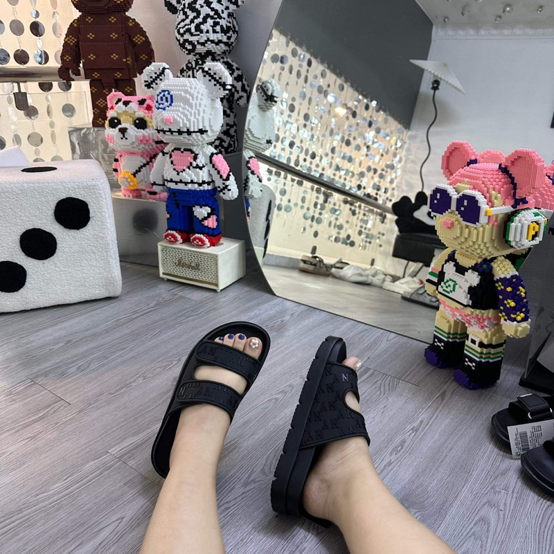 Dép MLB Chính Hãng - Dép MLB Chunky Bouncer Two Strap 3ALPCBT33