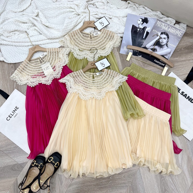 Set tơ dập ly cổ ren tròn