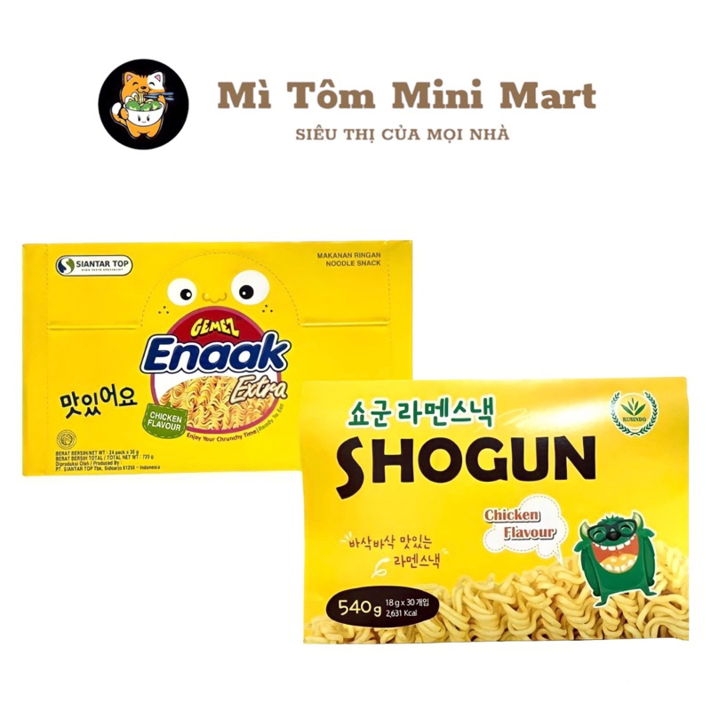 Mì trẻ em Enaak, mì trẻ em Shogun snack mì tôm ăn sống