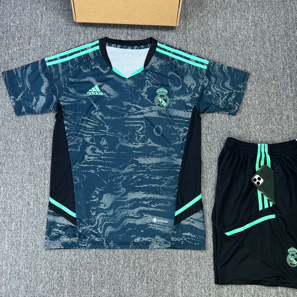 Áo Bóng Đá, Áo Đá Banh CLB Real Madrid - Mẫu Training - Vải Polyester Gai Thái Cao Cấp
