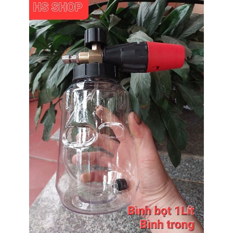 Bình bọt 1Lít cao áp dùng cho máy rửa xe mini gia đình