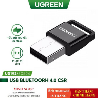 Usb bluetooth 4.0 ugreen us192 30524 cho máy tính laptop - hàng chính hãng