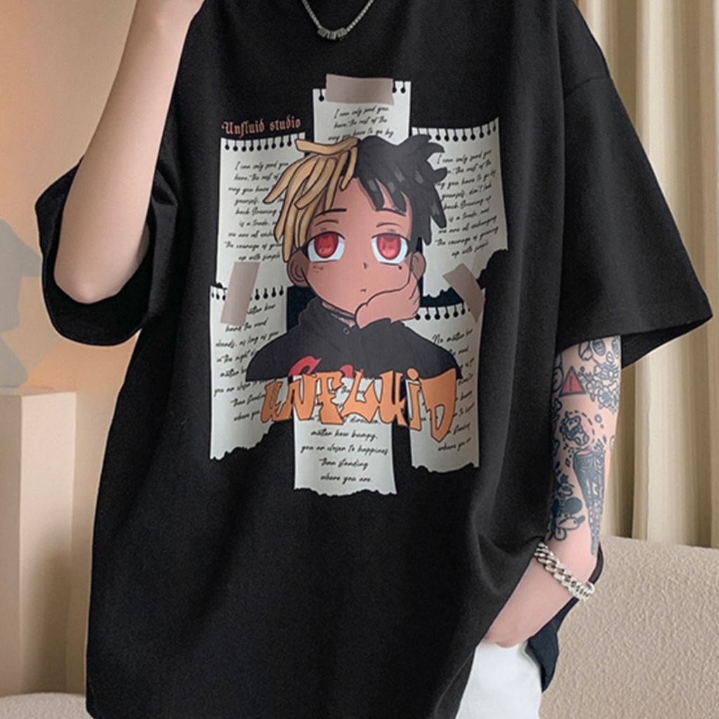 Áo thun tay lỡ nam nữ, áo phông unisex form rộng chất cotton mát mịn thấm hút mồ hôi hè 2023