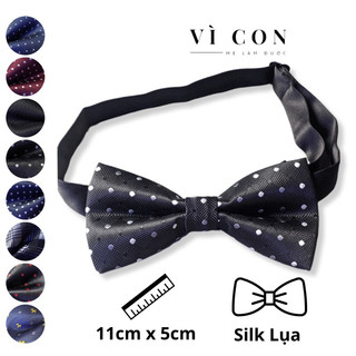 Nơ đeo cổ nam VÌCON nơ đen nơ chú rể sang trọng cao cấp nơ nam X02