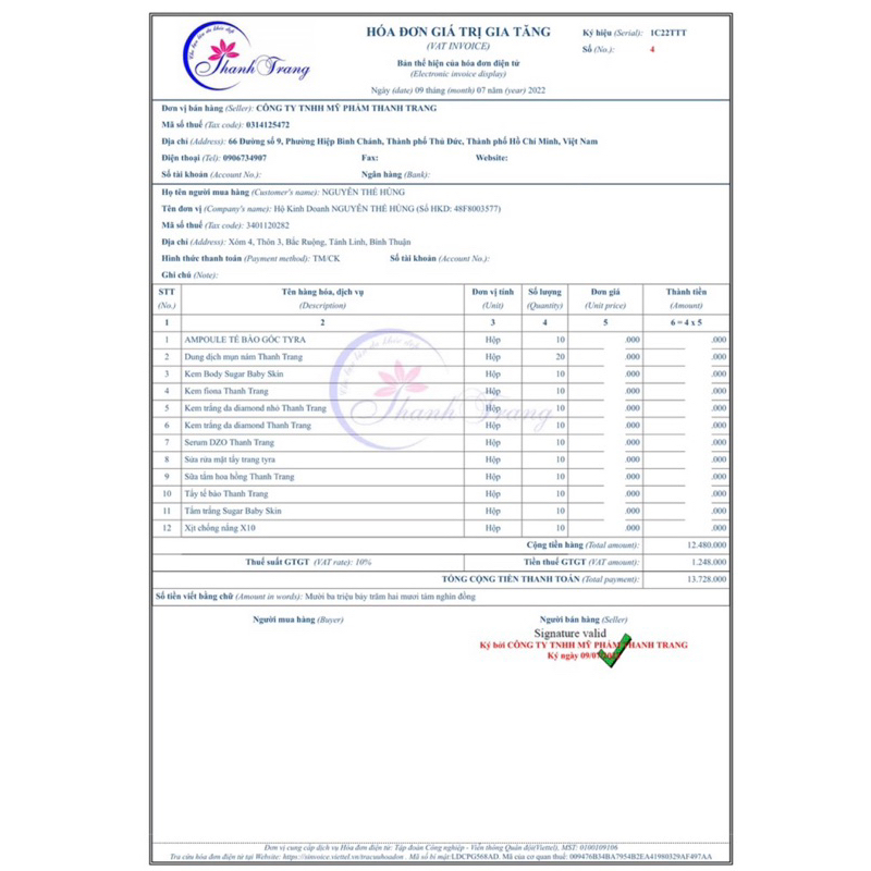 LINH CHI VI MỤN TÁI TẠO DA THANH TRANG