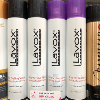 Keo xịt tóc Lavox 420ml Giữ nếp cứng và mềm