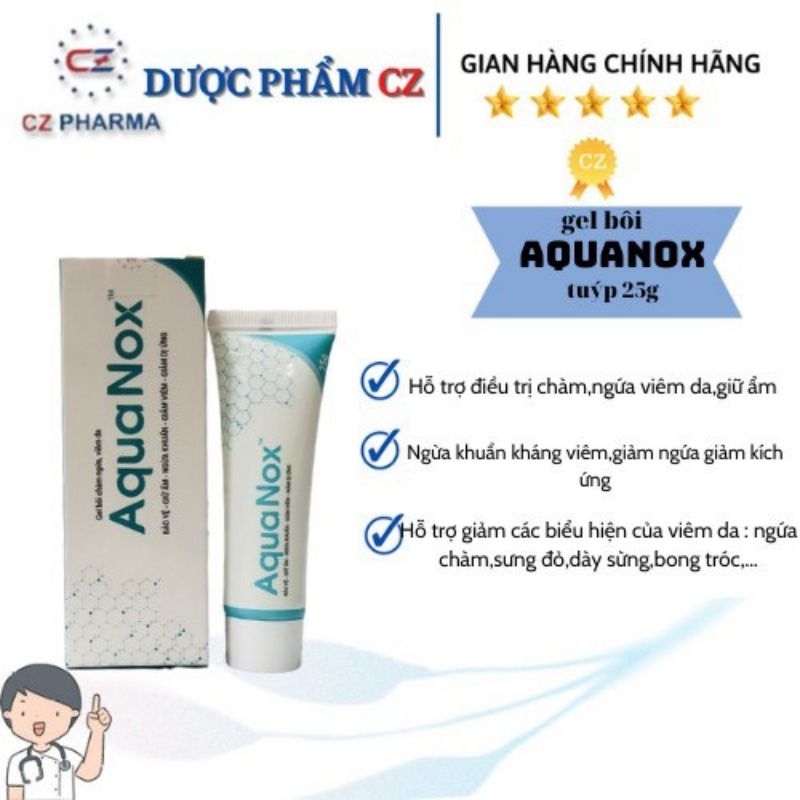 Gel Bôi AQUANOX 25gr - Gel bôi viêm da cơ địa, chàm ngứa (eczema), tổ đỉa, da cơ địa, hắc lào, nấm ngứa đầu.
