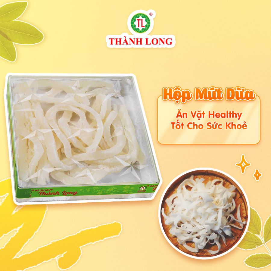 HỘP MỨT DỪA SỮA THÀNH LONG (200G) - MỨT TẾT - VIỆT NAM