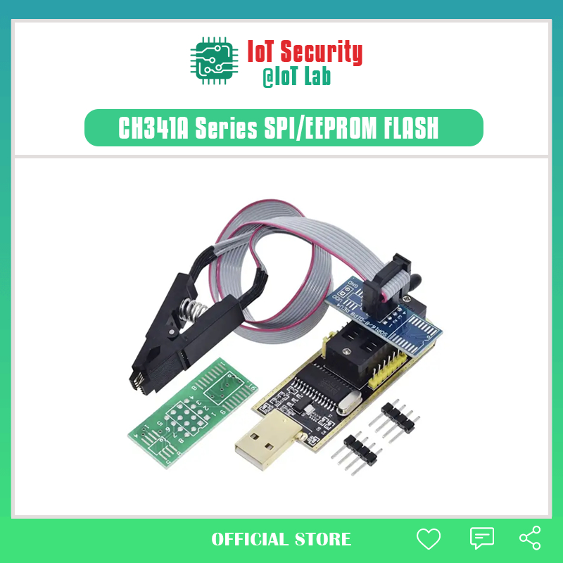 Bộ CH341A, clip kẹp IC Flash read/write EEPROM, Firmware kiểu chân SOP/SOIC8 SOP16/SOIC16 sang DIP8