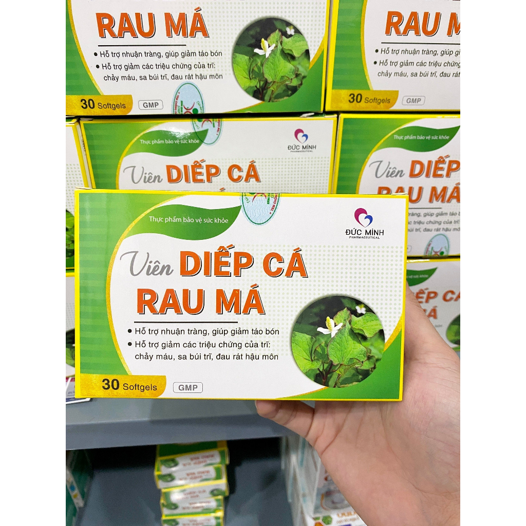 Viên rau diếp cá – Rau má - Giúp mát gan, giảm sa búi trĩ
