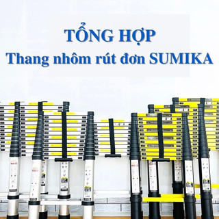 Thang nhôm rút sumika Sk380, thang rút nhôm , thang rút tải trọng 300kg, tiêu chuẩn EN131