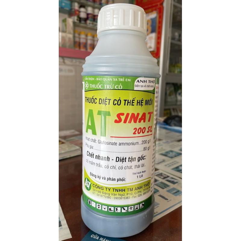 AT Sinat 200SL (chai 1000ml) - thế hệ mới, diệt cỏ tận gốc, an toàn với sầu riêng và các loại cây ăn trái khác