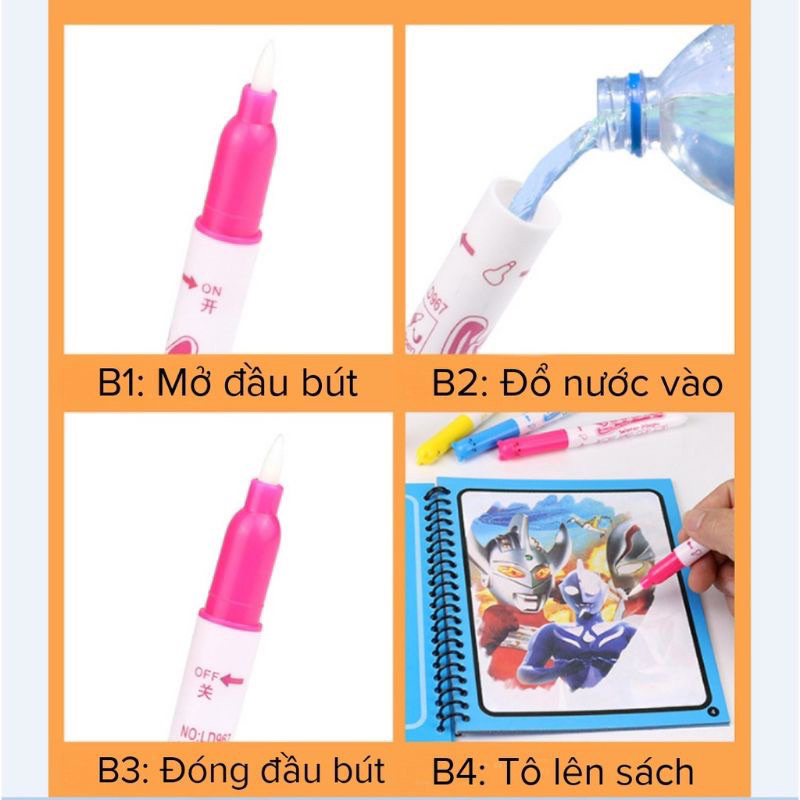 Sách ma thuật tô màu bằng nước cho bé học hỏi khám phá