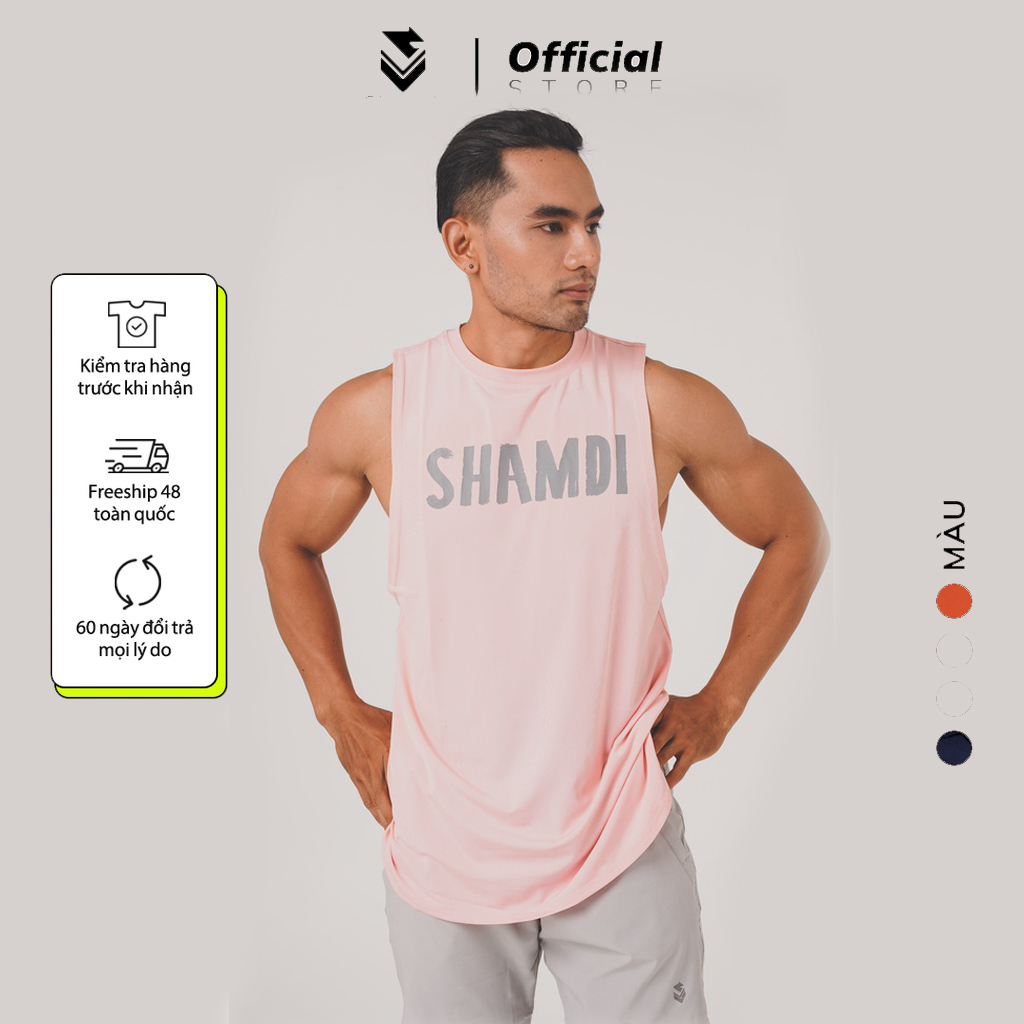 Áo Tank Thể Thao Nam Shamdi, Áo Tank Ba lỗ Tập Gym Nam, Áo Tank Top Thể Thao Nam, Thoáng Mát Thấm Hút Mồ Hôi  - 1155