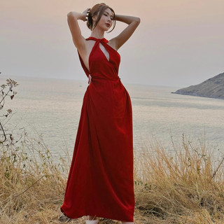 Đầm ashley lụa satin bóng cutout details đai đá eo sang chảnh TKCC