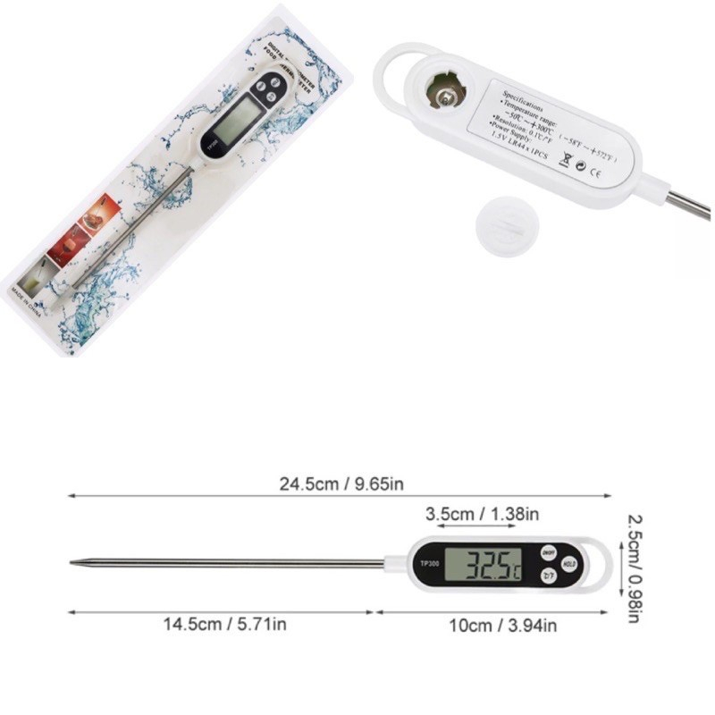 Nhiệt kế điện tử nấu ăn pha sữa Bosingwa-Kaw - Bảo hành 12 tháng