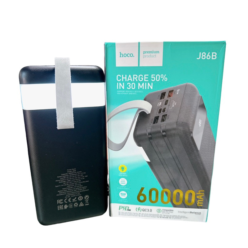 pin sạc dự phòng sạc nhanh 22.5w dung lượng 60000amh J86B