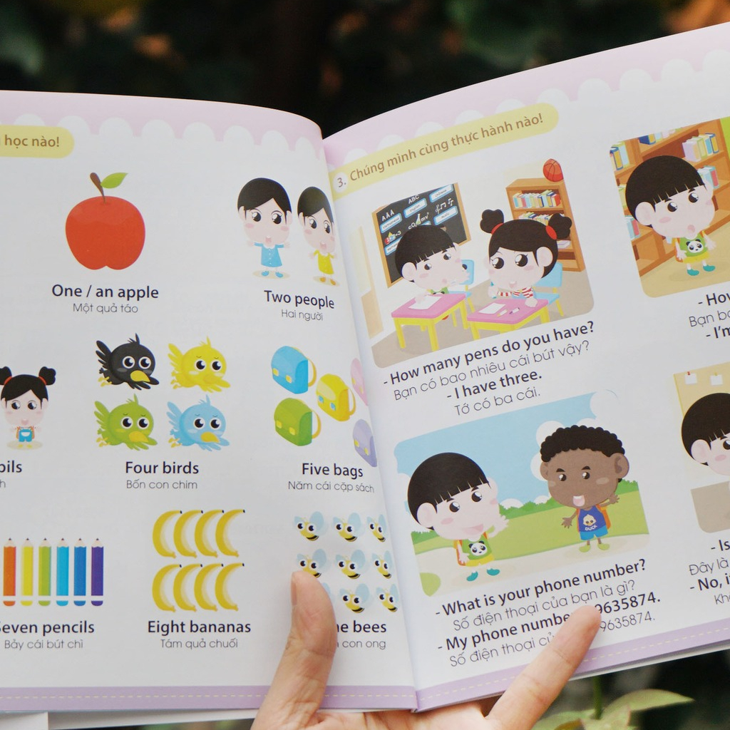 Sách - Tiếng Anh cơ bản cho trẻ em - Các mẫu câu giao tiếp và Các từ vựng thiết yếu cho trẻ 3 - 9 tuổi - Đinh Tị Books