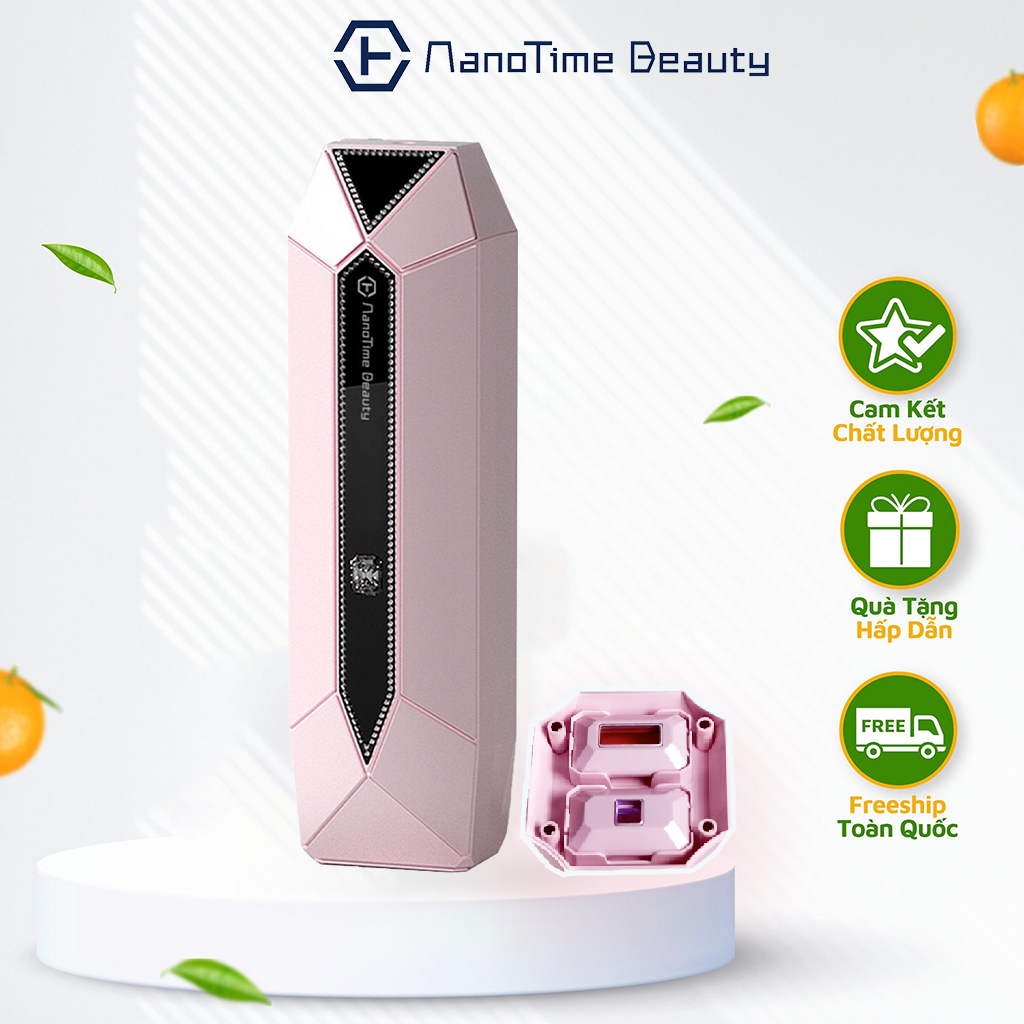 Máy triệt lông lạnh Nanotime B65pro nhà HT Beauty, máy triệt trẻ hóa da công nghệ IPL, triệt đầu đá lạnh Sapphire