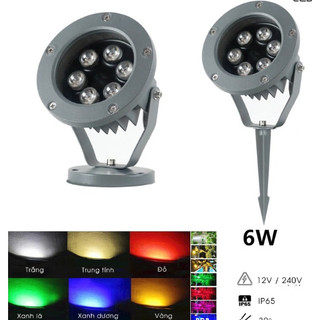 Đèn Led Chiếu Cây 6w Đổi Màu 220V