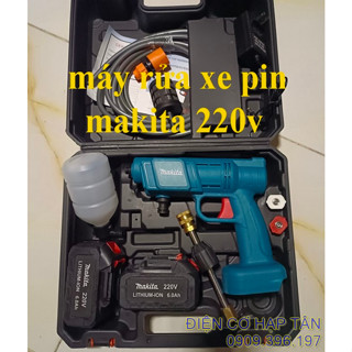 MÁY RỬA XE PIN MAKITA 220V - MÁY RỬA XE GIA ĐÌNH - MÁY XỊT TƯỚI HOA  , PHUN THUỐC, VỆ SINH SÂN VƯỜN , RỬA MÁY LẠNH