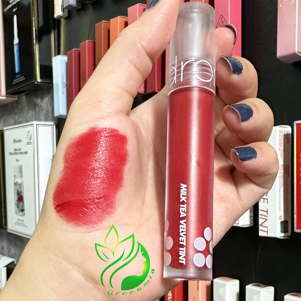 Son Kem Lì Romand Milk Tea Velvet Tint 03 Cinnamon Tea Màu Đỏ hồng Chính Hãng