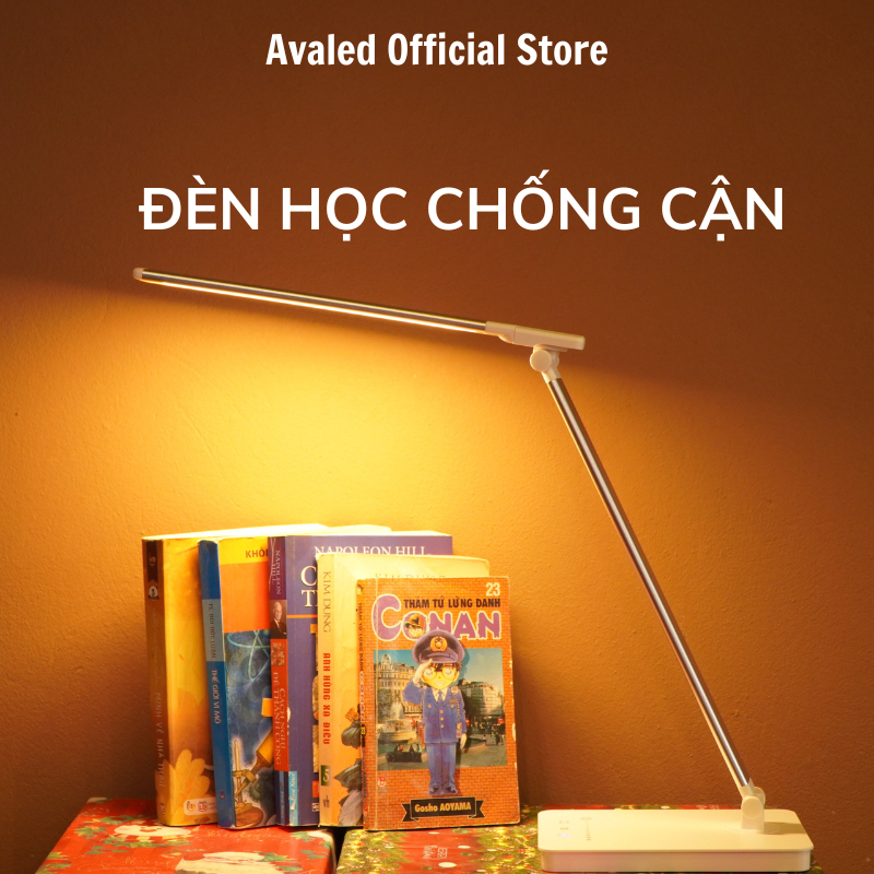 Đèn bàn học chống cận AVALED tích điện 3 chế độ sáng 5 màu sáng cảm ứng pin 2500mAh