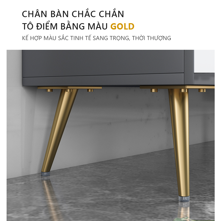 Tủ sách tủ để đồ decor trang trí phòng khách màu ghi xám phối trắng - gp273