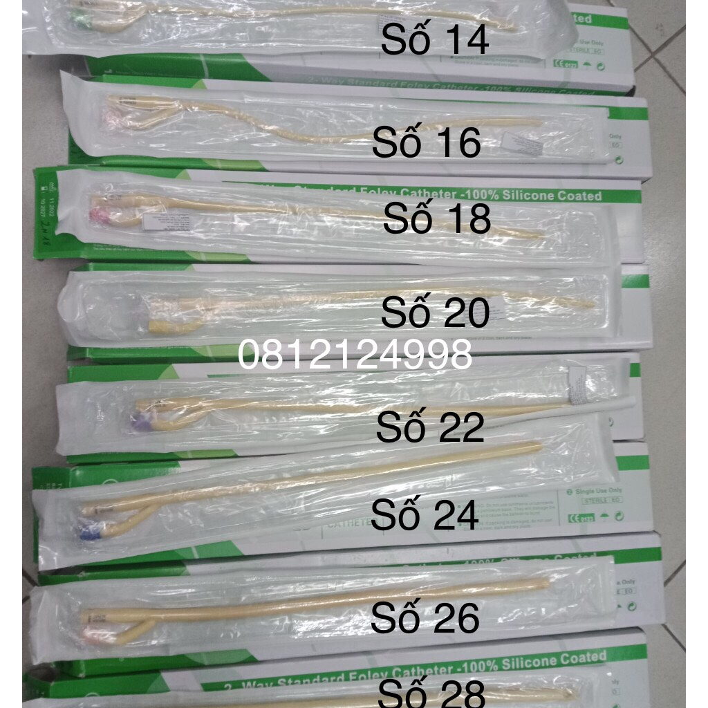 Dây thông tiểu 2 nhánh  các size 12, 14, 16,18,20,22