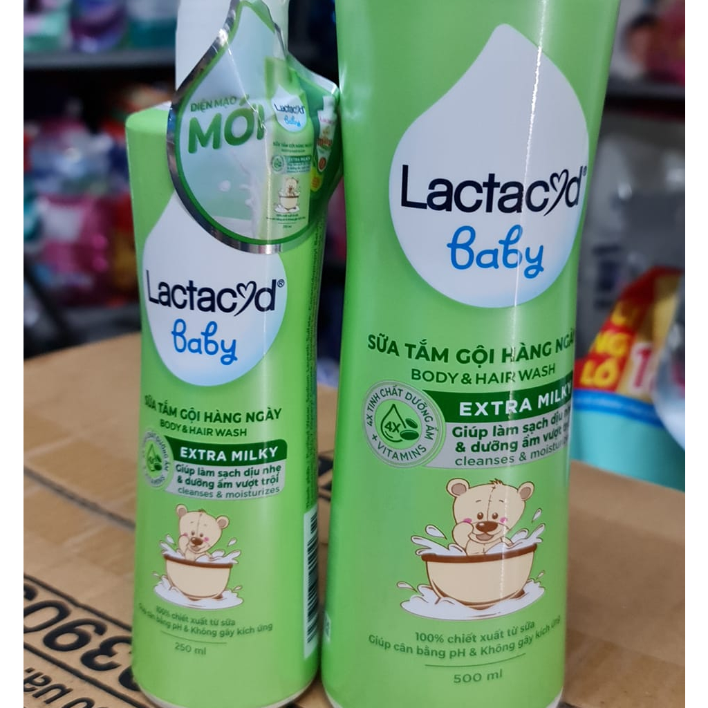 Sữa Tắm Gội Em Bé Lactacyd Milky 500ml